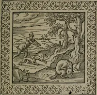 An illustration from Omnia Andreae Alciati v.c. emblemata : cum commentariis, quibus emblematum omnium aperta origine, mens auctoris explicatur, & obscura omnia dubiáque illustrantur (1577)