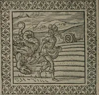 An illustration from Omnia Andreae Alciati v.c. emblemata : cum commentariis, quibus emblematum omnium aperta origine, mens auctoris explicatur, & obscura omnia dubiáque illustrantur (1577)