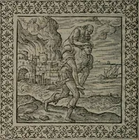 An illustration from Omnia Andreae Alciati v.c. emblemata : cum commentariis, quibus emblematum omnium aperta origine, mens auctoris explicatur, & obscura omnia dubiáque illustrantur (1577)