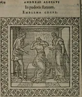 Picture 236 of 258 from Omnia Andreae Alciati v.c. emblemata : cum commentariis, quibus emblematum omnium aperta origine, mens auctoris explicatur, & obscura omnia dubiáque illustrantur (1577), leaf 637
