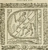 An illustration from Omnia Andreae Alciati V.C. Emblemata : cum commentariis, quibus emblematum detecta origine, dubia omnia, et obscura illustrantur (1602)