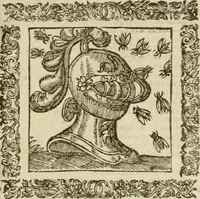 An illustration from Omnia Andreae Alciati V.C. Emblemata : cum commentariis, quibus emblematum detecta origine, dubia omnia, et obscura illustrantur (1602)