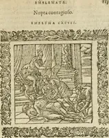 Picture 217 of 235 from Omnia Andreae Alciati V.C. Emblemata : cum commentariis, quibus emblematum detecta origine, dubia omnia, et obscura illustrantur (1602), leaf 932