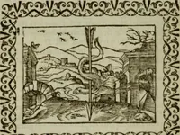 An illustration from Omnia Andreae Alciati v.c. emblemata : cum commentariis, quibus emblematum omnium aperta origine, mens authoris explicatur, & obscura omnia dubiaque illustrantur (1583)