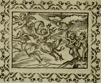 An illustration from Omnia Andreae Alciati v.c. emblemata : cum commentariis, quibus emblematum omnium aperta origine, mens authoris explicatur, & obscura omnia dubiaque illustrantur (1583)