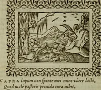 An illustration from Omnia Andreae Alciati v.c. emblemata : cum commentariis, quibus emblematum omnium aperta origine, mens authoris explicatur, & obscura omnia dubiaque illustrantur (1583)
