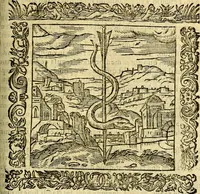 An illustration from Omnia Andreae Alciati v.c. emblemata, cum commentariis, quibus emblematum aperta origine mens auctoris explicatur, & obscura omnia, dubiáque illustrantur Adiectae ad calcem Notae posteriores (1589)