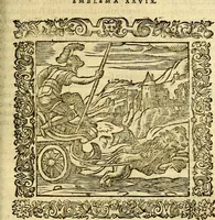 An illustration from Omnia Andreae Alciati v.c. emblemata, cum commentariis, quibus emblematum aperta origine mens auctoris explicatur, & obscura omnia, dubiáque illustrantur Adiectae ad calcem Notae posteriores (1589)
