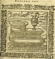 An illustration from Omnia Andreae Alciati v.c. emblemata, cum commentariis, quibus emblematum aperta origine mens auctoris explicatur, & obscura omnia, dubiáque illustrantur Adiectae ad calcem Notae posteriores (1589)