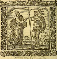 An illustration from Omnia Andreae Alciati v.c. emblemata, cum commentariis, quibus emblematum aperta origine mens auctoris explicatur, & obscura omnia, dubiáque illustrantur Adiectae ad calcem Notae posteriores (1589)