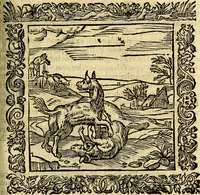 An illustration from Omnia Andreae Alciati v.c. emblemata, cum commentariis, quibus emblematum aperta origine mens auctoris explicatur, & obscura omnia, dubiáque illustrantur Adiectae ad calcem Notae posteriores (1589)
