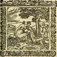 An illustration from Omnia Andreae Alciati v.c. emblemata, cum commentariis, quibus emblematum aperta origine mens auctoris explicatur, & obscura omnia, dubiáque illustrantur Adiectae ad calcem Notae posteriores (1589)