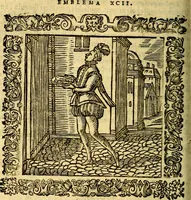 An illustration from Omnia Andreae Alciati v.c. emblemata, cum commentariis, quibus emblematum aperta origine mens auctoris explicatur, & obscura omnia, dubiáque illustrantur Adiectae ad calcem Notae posteriores (1589)