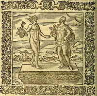 An illustration from Omnia Andreae Alciati v.c. emblemata, cum commentariis, quibus emblematum aperta origine mens auctoris explicatur, & obscura omnia, dubiáque illustrantur Adiectae ad calcem Notae posteriores (1589)