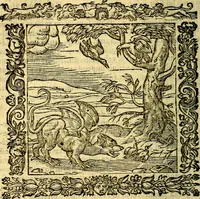 An illustration from Omnia Andreae Alciati v.c. emblemata, cum commentariis, quibus emblematum aperta origine mens auctoris explicatur, & obscura omnia, dubiáque illustrantur Adiectae ad calcem Notae posteriores (1589)
