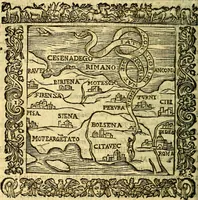 An illustration from Omnia Andreae Alciati v.c. emblemata, cum commentariis, quibus emblematum aperta origine mens auctoris explicatur, & obscura omnia, dubiáque illustrantur Adiectae ad calcem Notae posteriores (1589)