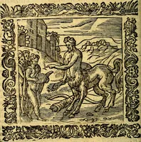 An illustration from Omnia Andreae Alciati v.c. emblemata, cum commentariis, quibus emblematum aperta origine mens auctoris explicatur, & obscura omnia, dubiáque illustrantur Adiectae ad calcem Notae posteriores (1589)