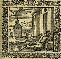 An illustration from Omnia Andreae Alciati v.c. emblemata, cum commentariis, quibus emblematum aperta origine mens auctoris explicatur, & obscura omnia, dubiáque illustrantur Adiectae ad calcem Notae posteriores (1589)