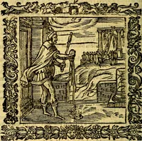 An illustration from Omnia Andreae Alciati v.c. emblemata, cum commentariis, quibus emblematum aperta origine mens auctoris explicatur, & obscura omnia, dubiáque illustrantur Adiectae ad calcem Notae posteriores (1589)