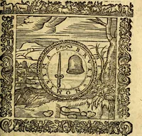 An illustration from Omnia Andreae Alciati v.c. emblemata, cum commentariis, quibus emblematum aperta origine mens auctoris explicatur, & obscura omnia, dubiáque illustrantur Adiectae ad calcem Notae posteriores (1589)