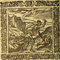 An illustration from Omnia Andreae Alciati v.c. emblemata, cum commentariis, quibus emblematum aperta origine mens auctoris explicatur, & obscura omnia, dubiáque illustrantur Adiectae ad calcem Notae posteriores (1589)
