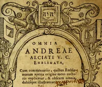 An illustration from Omnia Andreae Alciati v.c. emblemata, cum commentariis, quibus emblematum aperta origine mens auctoris explicatur, & obscura omnia, dubiáque illustrantur Adiectae ad calcem Notae posteriores (1589)