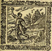 An illustration from Omnia Andreae Alciati v.c. emblemata, cum commentariis, quibus emblematum aperta origine mens auctoris explicatur, & obscura omnia, dubiáque illustrantur Adiectae ad calcem Notae posteriores (1589)