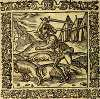 An illustration from Omnia Andreae Alciati v.c. emblemata, cum commentariis, quibus emblematum aperta origine mens auctoris explicatur, & obscura omnia, dubiáque illustrantur Adiectae ad calcem Notae posteriores (1589)