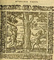 An illustration from Omnia Andreae Alciati v.c. emblemata, cum commentariis, quibus emblematum aperta origine mens auctoris explicatur, & obscura omnia, dubiáque illustrantur Adiectae ad calcem Notae posteriores (1589)