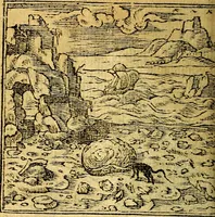 An illustration from Omnia D. And. Alciati emblemata : ad quae singula, praeter concinnas acutásque inscriptiones, lepidas & expressas imagines, ac caetera omnia, quae prioribus nostris editionibus cúm ad eorum distinctionem, tum ad ornatum & correctionem adhibita continebantur, : nunc primùm perelegantia persubtiliáq[ue] adiecta sunt epimuthia, quibus emblematum amplitudo quaecunq[ue] in iis dubia sunt aut obscura, tanquam perspicuis illustrantur (1566)