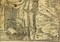 An illustration from Omnia D. And. Alciati emblemata : ad quae singula, praeter concinnas acutásque inscriptiones, lepidas & expressas imagines, ac caetera omnia, quae prioribus nostris editionibus cúm ad eorum distinctionem, tum ad ornatum & correctionem adhibita continebantur, : nunc primùm perelegantia persubtiliáq[ue] adiecta sunt epimuthia, quibus emblematum amplitudo quaecunq[ue] in iis dubia sunt aut obscura, tanquam perspicuis illustrantur (1566)