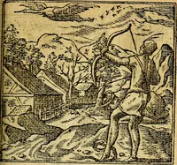 An illustration from Omnia D. And. Alciati emblemata : ad quae singula, praeter concinnas acutásque inscriptiones, lepidas & expressas imagines, ac caetera omnia, quae prioribus nostris editionibus cúm ad eorum distinctionem, tum ad ornatum & correctionem adhibita continebantur, : nunc primùm perelegantia persubtiliáq[ue] adiecta sunt epimuthia, quibus emblematum amplitudo quaecunq[ue] in iis dubia sunt aut obscura, tanquam perspicuis illustrantur (1566)