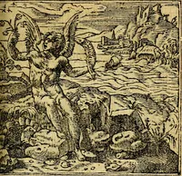 Picture 115 of 238 from Omnia D. And. Alciati emblemata : ad quae singula, praeter concinnas acutásque inscriptiones, lepidas & expressas imagines, ac caetera omnia, quae prioribus nostris editionibus cúm ad eorum distinctionem, tum ad ornatum & correctionem adhibita continebantur, : nunc primùm perelegantia persubtiliáq[ue] adiecta sunt epimuthia, quibus emblematum amplitudo quaecunq[ue] in iis dubia sunt aut obscura, tanquam perspicuis illustrantur (1566), leaf 126