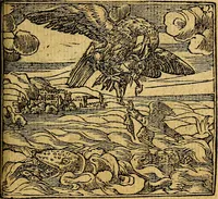 An illustration from Omnia D. And. Alciati emblemata : ad quae singula, praeter concinnas acutásque inscriptiones, lepidas & expressas imagines, ac caetera omnia, quae prioribus nostris editionibus cúm ad eorum distinctionem, tum ad ornatum & correctionem adhibita continebantur, : nunc primùm perelegantia persubtiliáq[ue] adiecta sunt epimuthia, quibus emblematum amplitudo quaecunq[ue] in iis dubia sunt aut obscura, tanquam perspicuis illustrantur (1566)