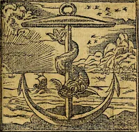 Picture 159 of 238 from Omnia D. And. Alciati emblemata : ad quae singula, praeter concinnas acutásque inscriptiones, lepidas & expressas imagines, ac caetera omnia, quae prioribus nostris editionibus cúm ad eorum distinctionem, tum ad ornatum & correctionem adhibita continebantur, : nunc primùm perelegantia persubtiliáq[ue] adiecta sunt epimuthia, quibus emblematum amplitudo quaecunq[ue] in iis dubia sunt aut obscura, tanquam perspicuis illustrantur (1566), leaf 172