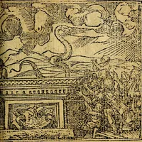 An illustration from Omnia D. And. Alciati emblemata : ad quae singula, praeter concinnas acutásque inscriptiones, lepidas & expressas imagines, ac caetera omnia, quae prioribus nostris editionibus cúm ad eorum distinctionem, tum ad ornatum & correctionem adhibita continebantur, : nunc primùm perelegantia persubtiliáq[ue] adiecta sunt epimuthia, quibus emblematum amplitudo quaecunq[ue] in iis dubia sunt aut obscura, tanquam perspicuis illustrantur (1566)