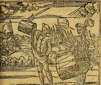 An illustration from Omnia D. And. Alciati emblemata : ad quae singula, praeter concinnas acutásque inscriptiones, lepidas & expressas imagines, ac caetera omnia, quae prioribus nostris editionibus cúm ad eorum distinctionem, tum ad ornatum & correctionem adhibita continebantur, : nunc primùm perelegantia persubtiliáq[ue] adiecta sunt epimuthia, quibus emblematum amplitudo quaecunq[ue] in iis dubia sunt aut obscura, tanquam perspicuis illustrantur (1566)