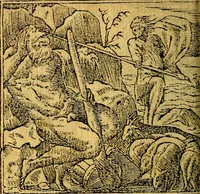 Picture 190 of 238 from Omnia D. And. Alciati emblemata : ad quae singula, praeter concinnas acutásque inscriptiones, lepidas & expressas imagines, ac caetera omnia, quae prioribus nostris editionibus cúm ad eorum distinctionem, tum ad ornatum & correctionem adhibita continebantur, : nunc primùm perelegantia persubtiliáq[ue] adiecta sunt epimuthia, quibus emblematum amplitudo quaecunq[ue] in iis dubia sunt aut obscura, tanquam perspicuis illustrantur (1566), leaf 205
