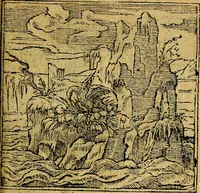An illustration from Omnia D. And. Alciati emblemata : ad quae singula, praeter concinnas acutásque inscriptiones, lepidas & expressas imagines, ac caetera omnia, quae prioribus nostris editionibus cúm ad eorum distinctionem, tum ad ornatum & correctionem adhibita continebantur, : nunc primùm perelegantia persubtiliáq[ue] adiecta sunt epimuthia, quibus emblematum amplitudo quaecunq[ue] in iis dubia sunt aut obscura, tanquam perspicuis illustrantur (1566)
