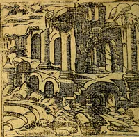Picture 199 of 238 from Omnia D. And. Alciati emblemata : ad quae singula, praeter concinnas acutásque inscriptiones, lepidas & expressas imagines, ac caetera omnia, quae prioribus nostris editionibus cúm ad eorum distinctionem, tum ad ornatum & correctionem adhibita continebantur, : nunc primùm perelegantia persubtiliáq[ue] adiecta sunt epimuthia, quibus emblematum amplitudo quaecunq[ue] in iis dubia sunt aut obscura, tanquam perspicuis illustrantur (1566), leaf 215