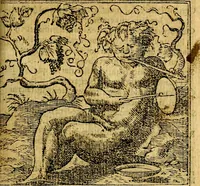 Picture 30 of 238 from Omnia D. And. Alciati emblemata : ad quae singula, praeter concinnas acutásque inscriptiones, lepidas & expressas imagines, ac caetera omnia, quae prioribus nostris editionibus cúm ad eorum distinctionem, tum ad ornatum & correctionem adhibita continebantur, : nunc primùm perelegantia persubtiliáq[ue] adiecta sunt epimuthia, quibus emblematum amplitudo quaecunq[ue] in iis dubia sunt aut obscura, tanquam perspicuis illustrantur (1566), leaf 40