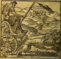 Picture 35 of 238 from Omnia D. And. Alciati emblemata : ad quae singula, praeter concinnas acutásque inscriptiones, lepidas & expressas imagines, ac caetera omnia, quae prioribus nostris editionibus cúm ad eorum distinctionem, tum ad ornatum & correctionem adhibita continebantur, : nunc primùm perelegantia persubtiliáq[ue] adiecta sunt epimuthia, quibus emblematum amplitudo quaecunq[ue] in iis dubia sunt aut obscura, tanquam perspicuis illustrantur (1566), leaf 45