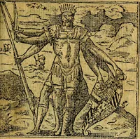 An illustration from Omnia D. And. Alciati emblemata : ad quae singula, praeter concinnas acutásque inscriptiones, lepidas & expressas imagines, ac caetera omnia, quae prioribus nostris editionibus cúm ad eorum distinctionem, tum ad ornatum & correctionem adhibita continebantur, : nunc primùm perelegantia persubtiliáq[ue] adiecta sunt epimuthia, quibus emblematum amplitudo quaecunq[ue] in iis dubia sunt aut obscura, tanquam perspicuis illustrantur (1566)