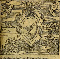 An illustration from Omnia D. And. Alciati emblemata : ad quae singula, praeter concinnas acutásque inscriptiones, lepidas & expressas imagines, ac caetera omnia, quae prioribus nostris editionibus cúm ad eorum distinctionem, tum ad ornatum & correctionem adhibita continebantur, : nunc primùm perelegantia persubtiliáq[ue] adiecta sunt epimuthia, quibus emblematum amplitudo quaecunq[ue] in iis dubia sunt aut obscura, tanquam perspicuis illustrantur (1566)