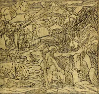 An illustration from Omnia D. And. Alciati emblemata : ad quae singula, praeter concinnas acutásque inscriptiones, lepidas & expressas imagines, ac caetera omnia, quae prioribus nostris editionibus cúm ad eorum distinctionem, tum ad ornatum & correctionem adhibita continebantur, : nunc primùm perelegantia persubtiliáq[ue] adiecta sunt epimuthia, quibus emblematum amplitudo quaecunq[ue] in iis dubia sunt aut obscura, tanquam perspicuis illustrantur (1566)