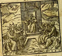 An illustration from Omnia D. And. Alciati Emblemata : ad qvae singula praeter concinnas acutásque inscriptiones, lepidas & expressas imagines, ac caetera omnia, quae prioribus nostris editionibus cùm ad eorum distinctionem, tum ad ornatum & correctionem adhibita continebantur, : nunc primùm perelegantia persubtiliaq́ [ue] (1564)