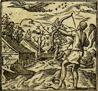 An illustration from Omnia D. And. Alciati Emblemata : ad qvae singula praeter concinnas acutásque inscriptiones, lepidas & expressas imagines, ac caetera omnia, quae prioribus nostris editionibus cùm ad eorum distinctionem, tum ad ornatum & correctionem adhibita continebantur, : nunc primùm perelegantia persubtiliaq́ [ue] (1564)