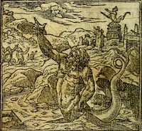 An illustration from Omnia D. And. Alciati Emblemata : ad qvae singula praeter concinnas acutásque inscriptiones, lepidas & expressas imagines, ac caetera omnia, quae prioribus nostris editionibus cùm ad eorum distinctionem, tum ad ornatum & correctionem adhibita continebantur, : nunc primùm perelegantia persubtiliaq́ [ue] (1564)