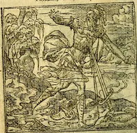 An illustration from Omnia D. And. Alciati Emblemata : ad qvae singula praeter concinnas acutásque inscriptiones, lepidas & expressas imagines, ac caetera omnia, quae prioribus nostris editionibus cùm ad eorum distinctionem, tum ad ornatum & correctionem adhibita continebantur, : nunc primùm perelegantia persubtiliaq́ [ue] (1564)