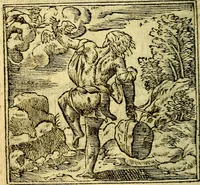 An illustration from Omnia D. And. Alciati Emblemata : ad qvae singula praeter concinnas acutásque inscriptiones, lepidas & expressas imagines, ac caetera omnia, quae prioribus nostris editionibus cùm ad eorum distinctionem, tum ad ornatum & correctionem adhibita continebantur, : nunc primùm perelegantia persubtiliaq́ [ue] (1564)